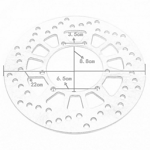 Brake Pads Brake Disc Rotor Motorcycle for 5RM-F582T-00 5XT-2582T-00 DT125 TW125 YZ125/250picture3