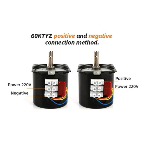5RPM AC Synchronous Motor 60KTYZ Gear Motor Box Replacement 220Vpicture2