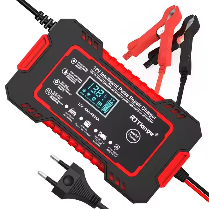 Intelligent Pulse Battery Charger 12V6A Car Motorcycle Scooter Battery