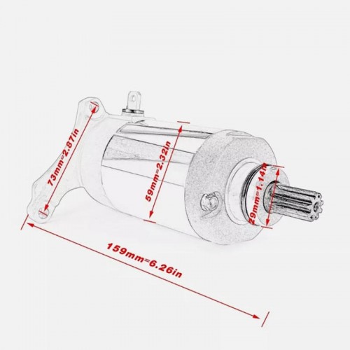 Starter Motor for Yamaha TW125 TW200 1C6-H1800-00 4JG-81890-00 3AW-81800-01 2JX-81890-00picture5