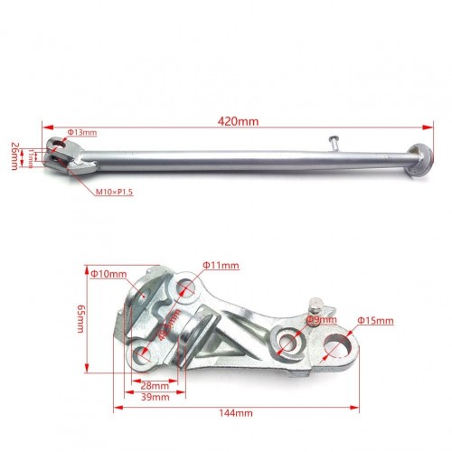 Motorcycle Footrest Bracket Dirt Bike Kickstand Side Stand Kit for YAMAHA WR250F WR450F YZ250FX YZ450FXpicture5