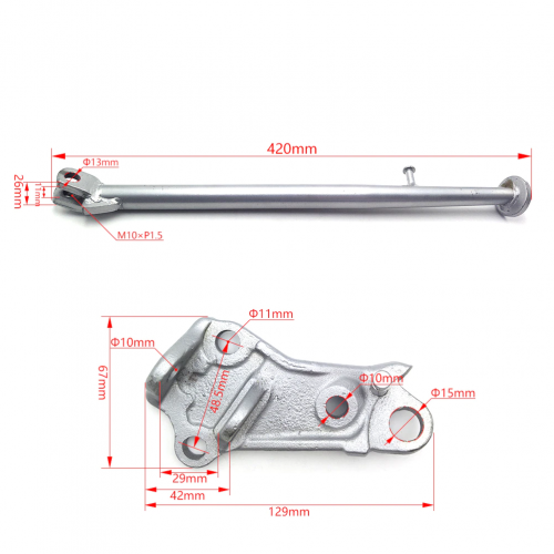 Motorcycle Footrest Bracket Dirt Bike Kickstand Side Stand Kit for YAMAHA YZ125X YZ250Xpicture2
