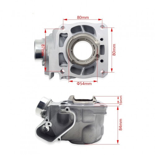 Motorcycle Dirt Bike 54mm 2 Stroke Engine Cylinder Block For YAMAHA YZ125 2005-2021 YZ125X 2020-2022 1C3-11311-21-00picture2
