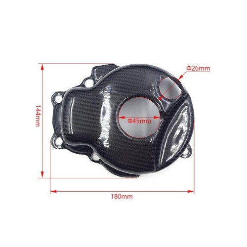 Motorcycle Carbon Fiber Crankase Cover CI37 Ignition Guard for YAMAHA WR250R WR250Xpicture5