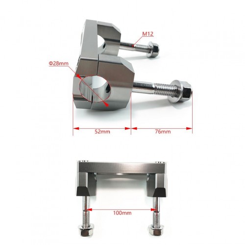 Motocross 11/8" 28mm Handlebar Mount Clamp Riser for YAMAHA YZ YZF WRF 125 250 450picture4