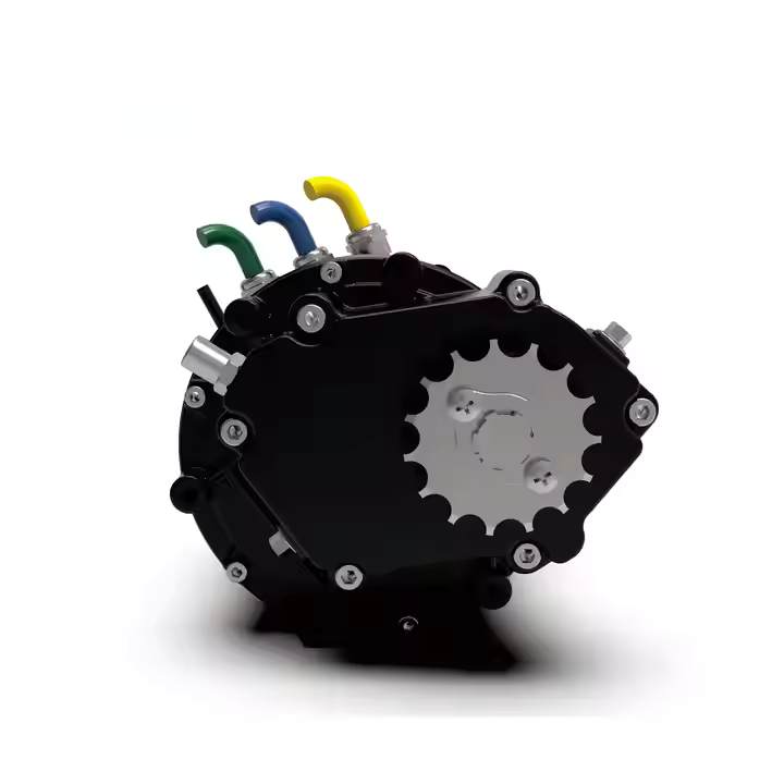60V 5400W Brushless AC Geared Medium Drive Electric Motorcycle Motor