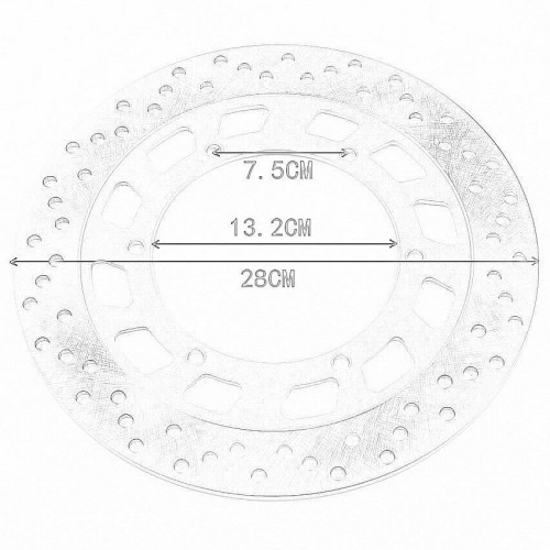 Brake Disc for Yamaha 4BA-2582U-00 5GJ-2582T-00 3LP-2582T-00 3YF-2582T-00 XT500E XT600Epicture3