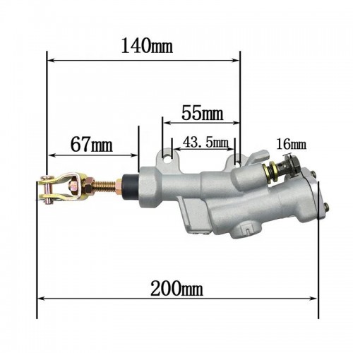 Motorcycle One Word Rear Brake Pump Master Cylinder for Yamaha 5UN-2583V-00 5XT-2583V-10 33D-2583V-00 XT250 XG250 WR250F YZ450Fpicture5