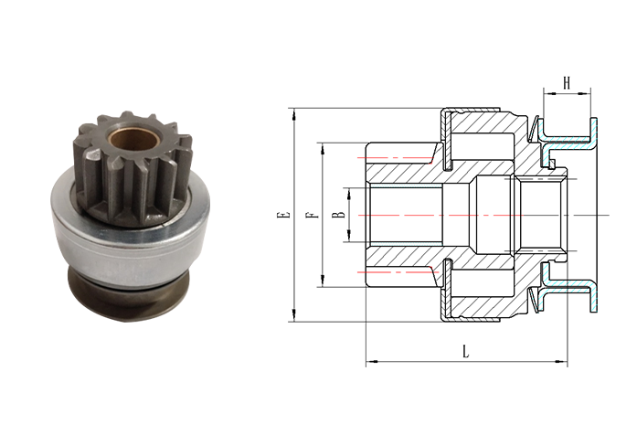 GL0100 STARTER DRIVE