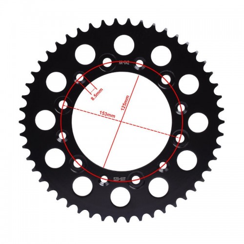 Motorcycle Spare Parts Carburizing Steel Rear Sprocket 520-50T for Honda CRF230 CR250 CRF250 CRF450picture5