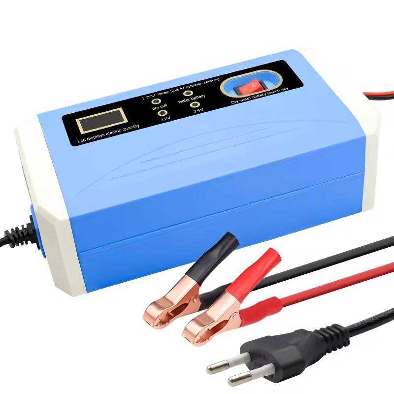 LCD Monitor 12V 24V 20A Motorcycle 6V 12V 20ah-120ah Lead Acid Battery Charger ABS Case