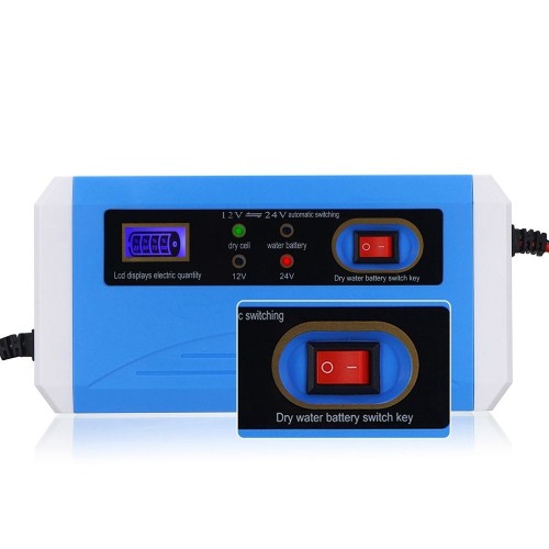 LCD Monitor 12V 24V 20A Motorcycle 6V 12V 20ah-120ah Lead Acid Battery Charger ABS Casepicture4