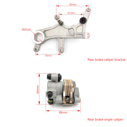 Motorcycle Dirt Bike Rear Brake Caliper for HONDA CR125 CR250 CRF250R CRF250X CRF450R CRF450X 43150-KRN-711picture3