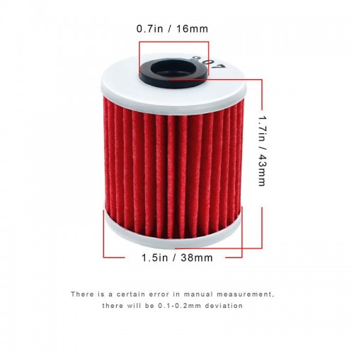 Motorcycle Oil Filter for Kawasaki 52010-0001 KX250 04-24 KX250 X 21-24 KX450 16-24 KX450 SR 22-23 KX450 X 21-24picture6