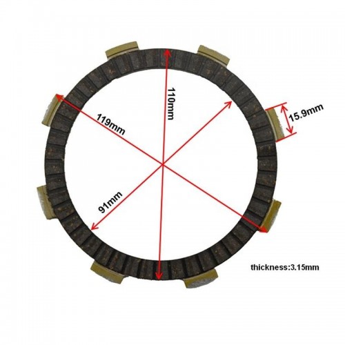 Motorcycle Clutch Friction Plate for Kawasaki KX100 1998-2013 KX85 1998-2013 KX80 1998-2000picture4