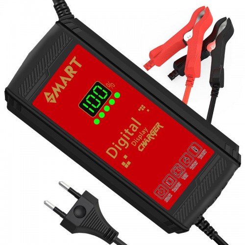 12V Motorcycle Pulse Repair Lead-Acid Battery Charger 12V 8A LCDpicture3