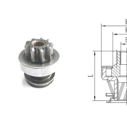 GL0374 STARTER DRIVE For 9-Gear-Teeth Compact Starter Systems (CW Rotation) OEM TBC