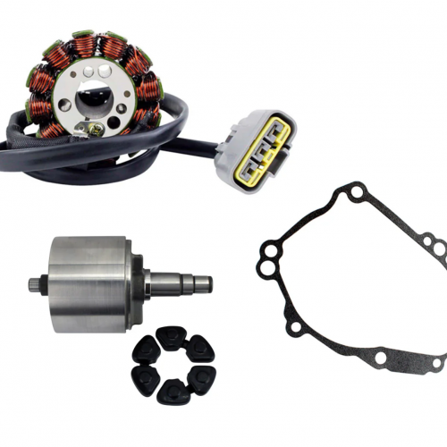 OULI Crankcase Stator +Cover Gasket+ Flywheel Rotor Compatible with Yamaha FZ1 / FZS1 | FZ8 800 | YZF R1 2004-2015