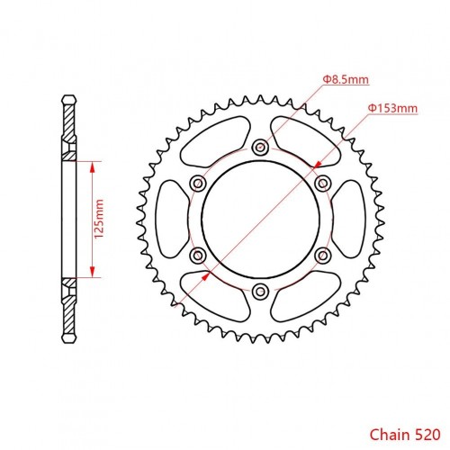 Motorcycle Dirt Bike CRF250R CRF450R Steel Aluminum Alloy Dual Rear Sprocket 520 51T 52T for HONDApicture5