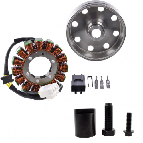 OULI Improved Stator + Kokusan Flywheel Upgrade  Compatible with Aprilia RSV4 2011-2020 / Tuono 1000 V4 2011-2015 / Tuono 1100 V4 2016-20