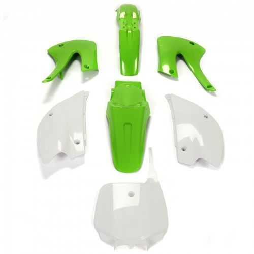 Green/White Restyled Plastics Body Kit for Kawasaki KX100 KX85 2001-2013picture3