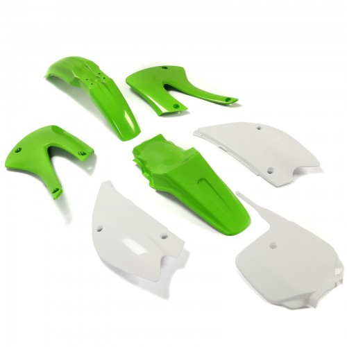 Green/White Restyled Plastics Body Kit for Kawasaki KX100 KX85 2001-2013picture2