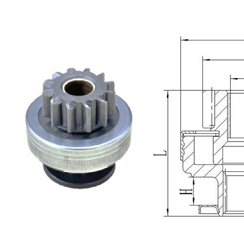 GL0434 STARTER DRIVE For QDY1214-58 CW 12-Tooth 10-Spline