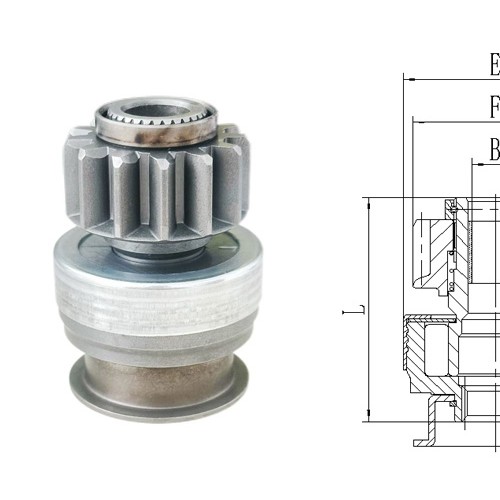 GL0442 STARTER DRIVE For 498BD CW 13-Tooth 8-Spline
