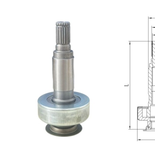 GL0452 STARTER DRIVE For CW 18 - Tooth 5 - Spline 49.5mm Clutch