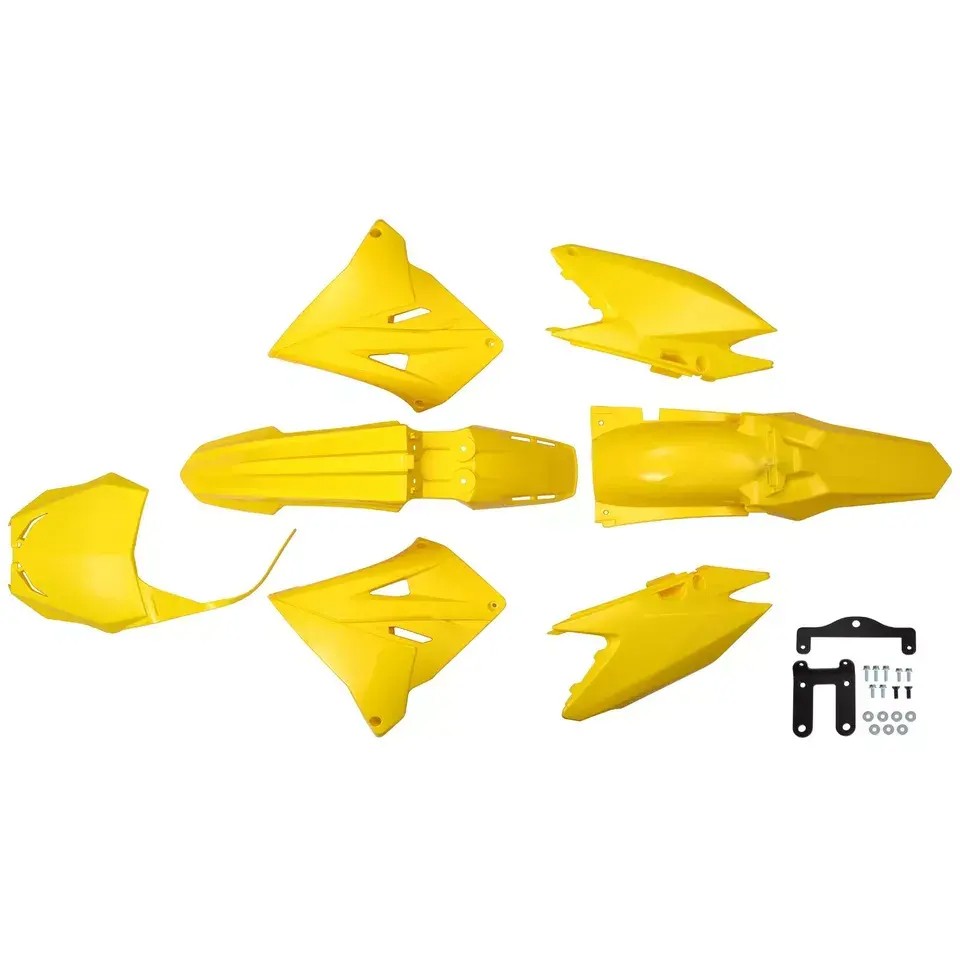Yellow Restyled Plastics Kit New Style 2019 for Suzuki RM250/RM125 2001-2008