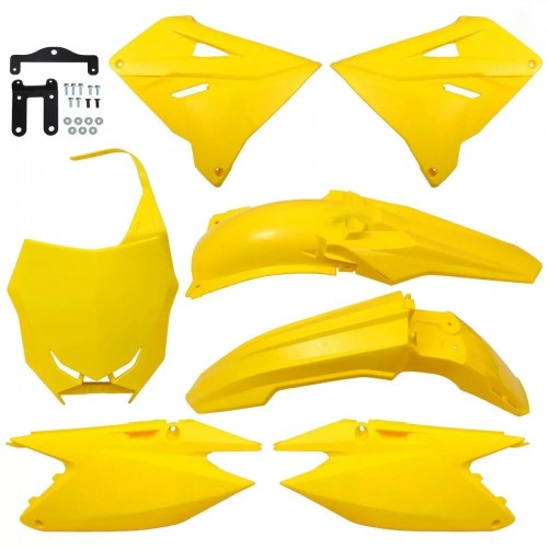 Yellow Restyled Plastics Kit New Style 2019 for Suzuki RM250/RM125 2001-2008picture4