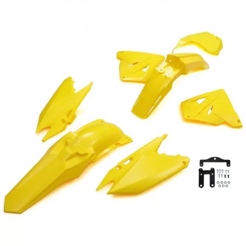 Yellow Restyled Plastics Kit New Style 2019 for Suzuki RM250/RM125 2001-2008picture6