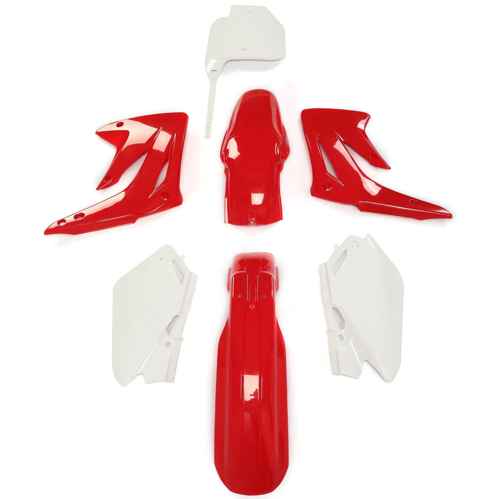 Plastic Kit Bodywork Fairing For Honda CR85R/CR85RB 2003-2007 Red/White