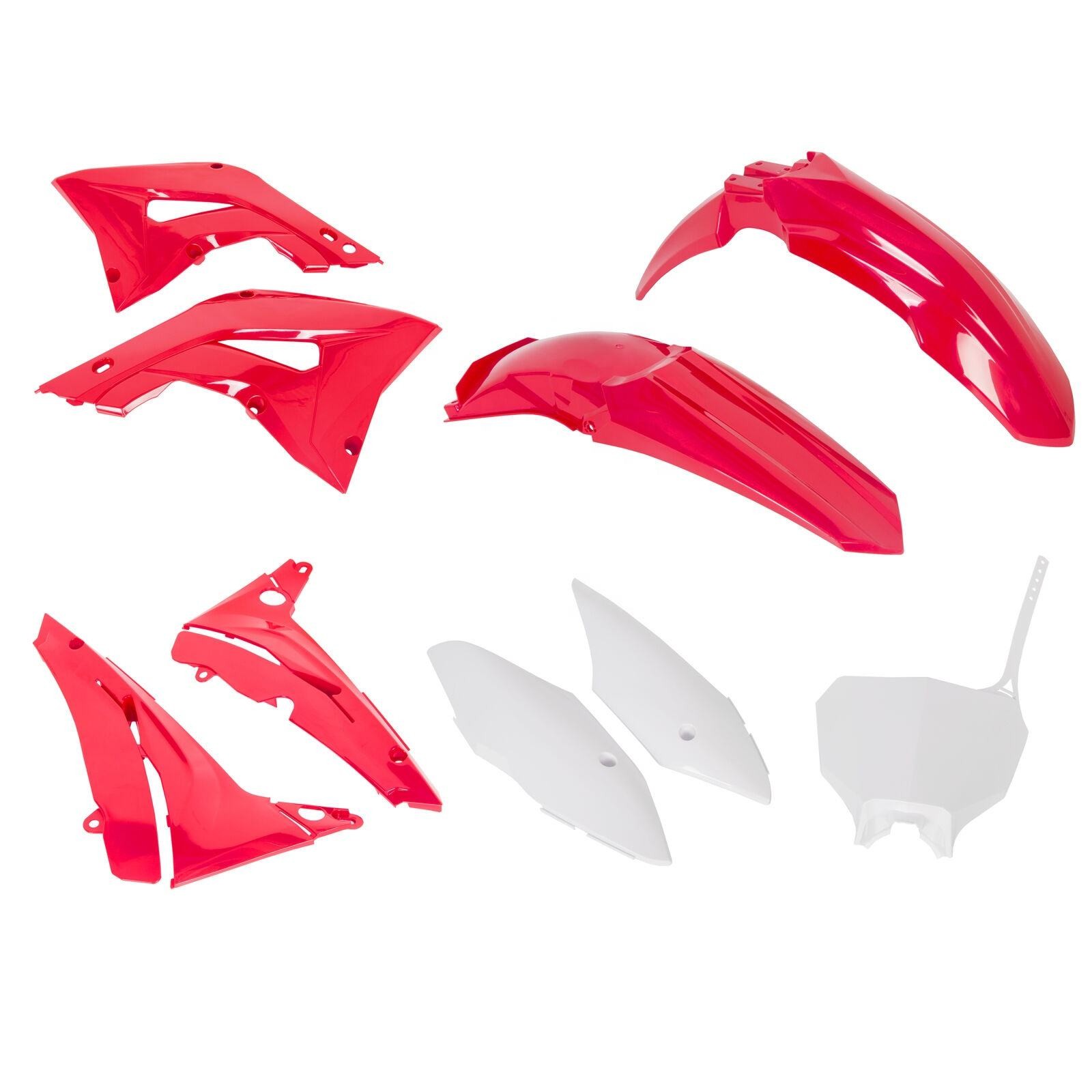 Plastic Kit Bodywork Fairing for 2002-2007 Honda CR125R CR250R-Red and White