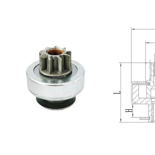 GL0484 STARTER DRIVE For 0202210017 CW 9T 10-Spline