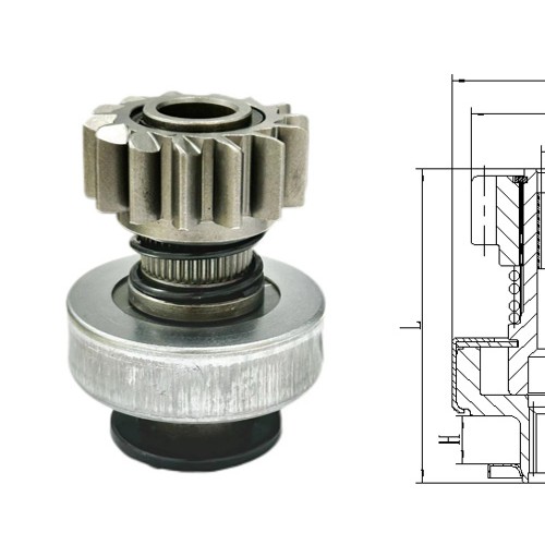 GL0491 STARTER DRIVE QDJ1315-04 CW 14T 8-Spline