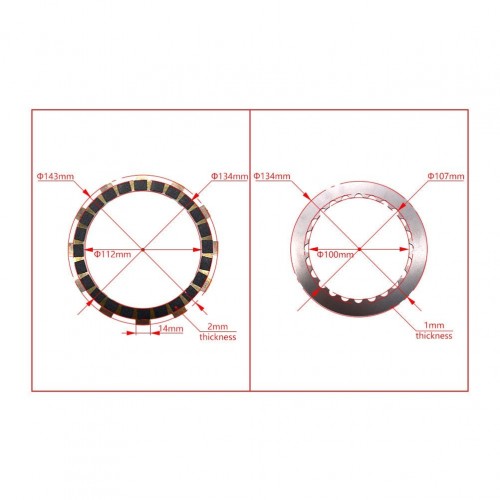 Dirt Bike Motorcycle Engine Parts Clutch Friction Plates Clutch Steel Disc Kit for ZONGSHEN ZS178MM-2 NX250picture5