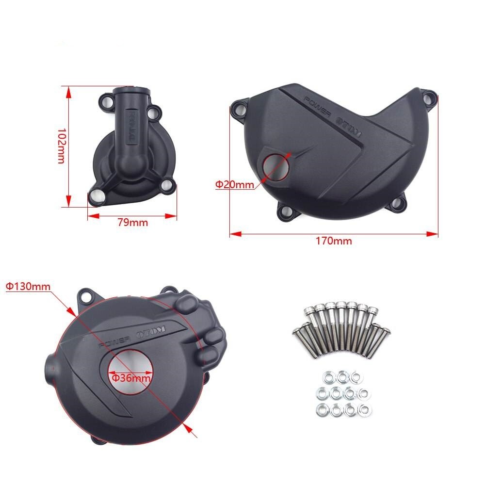 Motorcycle NC250 Clutch Magneto Water Pump Protection Cover Engine Guard for ZONGSHEN NC250 Engine KAYO BSE