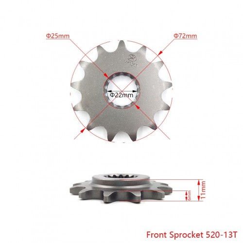 Motorcycle NC450 Small Sprocket Drive Front Sprocket 520 13T 14T 530 13T for ZONGSHEN NC 450 Engine BSEpicture4