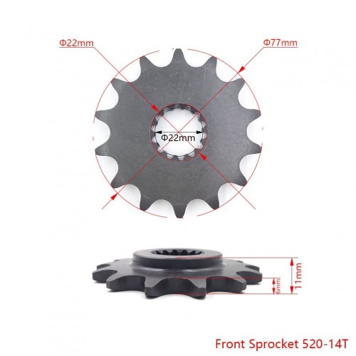 Motorcycle NC450 Small Sprocket Drive Front Sprocket 520 13T 14T 530 13T for ZONGSHEN NC 450 Engine BSEpicture5