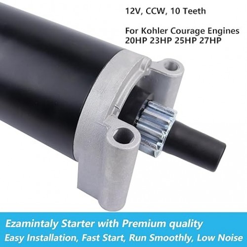 Starter & Relay for Kohler for Cub Cadet LT1045 LT1046 05-06, i1046 i1050 06-12, LTX1046 09-14, LTX1042 LTX1050 RZT 42 46 50 54 11-13, 1999-1140051 3209801 3209803 3209804 32-098-01-Spicture3