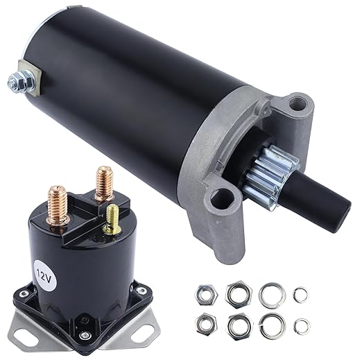 Starter Motor & Solenoid Relay for Kohler Courage Engines for Cub Cadet Z-Force 48 2011-2013, 1999-1140051 3209801 3209803 3209804 32-098-01-S 32-098-08Spicture1
