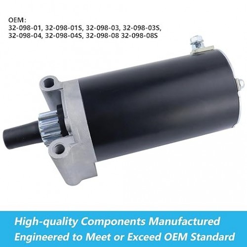 Starter Motor & Solenoid Relay for Kohler Courage Engines for Toro GT2200 2006-2007, GT2100 GT2300 2006, LX500 2006, LX425 2007 3209801 3209803 3209804 32-098-01-S 32-098-03S 32-098-04Spicture2