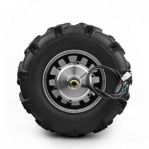 Handcart Brushless Gear Motor Wheel Low Speed 16-inch 500W