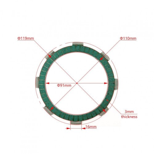 Motorcycle Paper Based Clutch Disc Clutch Friction Plates for suitable for ZONGSHEN LONCIN 125cc 150cc 175cc 200cc 250cc enginespicture2