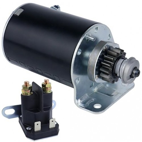Starter 15 Teeth & Relay for John Deere 92H 107H D125 D130 D140 D155 D160 D170 S120 S130 S140 S160 S170 S180 E120 E130 E140 E150 E160 E170 Z235 Z335E Z335M Z315E, MIA13038picture7