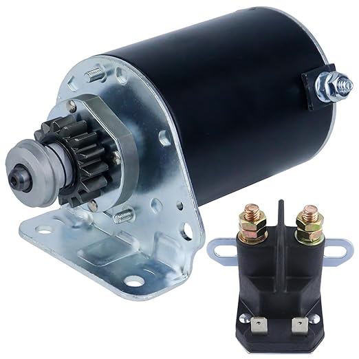 Starter 15 Teeth & Relay for John Deere 92H 107H D125 D130 D140 D155 D160 D170 S120 S130 S140 S160 S170 S180 E120 E130 E140 E150 E160 E170 Z235 Z335E Z335M Z315E, MIA13038picture1