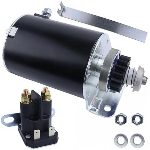 Starter & Relay for BS Engines for John Deere L118 L120 LA120 LA130 LA135 LA140 LA145 LA150 LA155 LA165 LA175 Z225 Z235 Z255 Z425 Z525 Z535 Z665 LG497595 AM37352 AM39137 AM122337picture7
