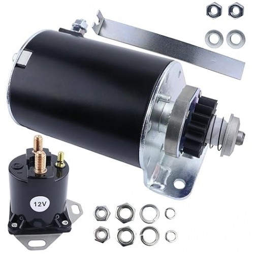 Starter & Relay Replacement for Briggs and Stratton for Cub Cadet 80 81 8HP 77-78, 111 11HP 78-79, 182 282 8HP / 382 383 11HP 80-84, Z-Force 44 20HP / 48 22HP 04-06, 497595 390838 391423picture7