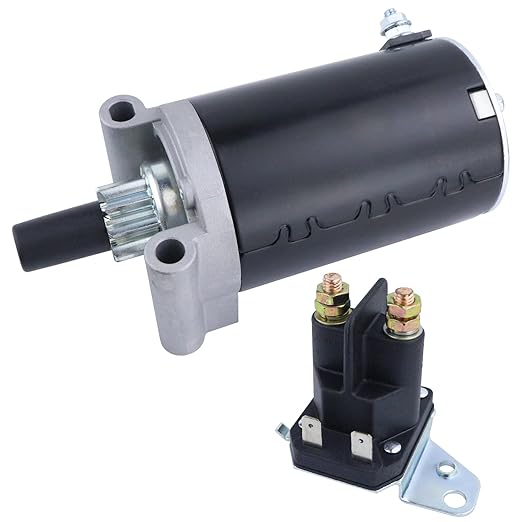 Starter Motor & Solenoid Relay for Cub Cadet RZT L42 L46 L50 L54 S42 S46 S50 S54 14-15, LTX1050 LGT1050 LGTX1050 XT1 XT2 Z-Force 14-15, 3209801 3209803 3209801S 3209808 3209810 1999-1140051picture1